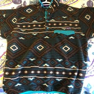 Patagonia Tribal Print Synchilla Pullover szM